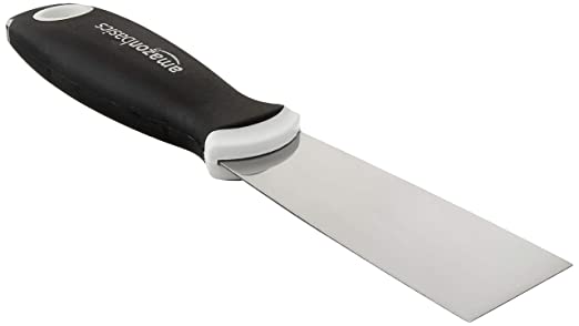 Photo 1 of Amazon Basics 1-1/2" Stiff, Soft Grip, Carbon Steel Putty Knife with Hammer End