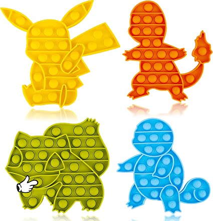 Photo 1 of 4 Pack Pop Sensory Toy - Pokemon