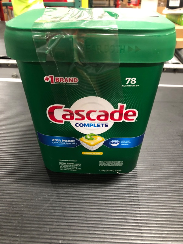 Photo 2 of Cascade Complete ActionPacs, Dishwasher Detergent, Fresh Scent, 78 Ct