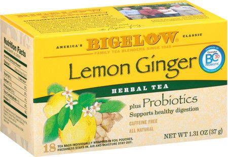 Photo 1 of Bigelow Lemon Ginger Plus Probiotics Herbal Tea Bags - 18ct