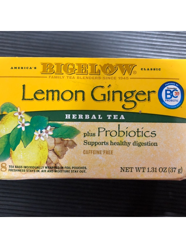 Photo 2 of Bigelow Lemon Ginger Plus Probiotics Herbal Tea Bags - 18ct