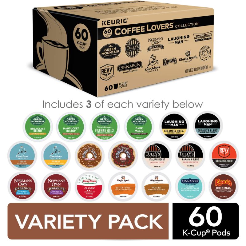 Photo 1 of 60 Ct Keurig Coffee Lovers' Collection Variety Pack K-Cup® Pods. Coffee - Kosher Single Serve Pods