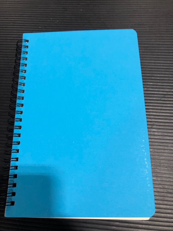 Photo 2 of 70 Sheets,140 Pages, Wirebound Spiral Notebook 10.5 x 7.3 Inch Hard Cover Memo Notepad Sketchbook for School Office Travel Business Supplies- blue