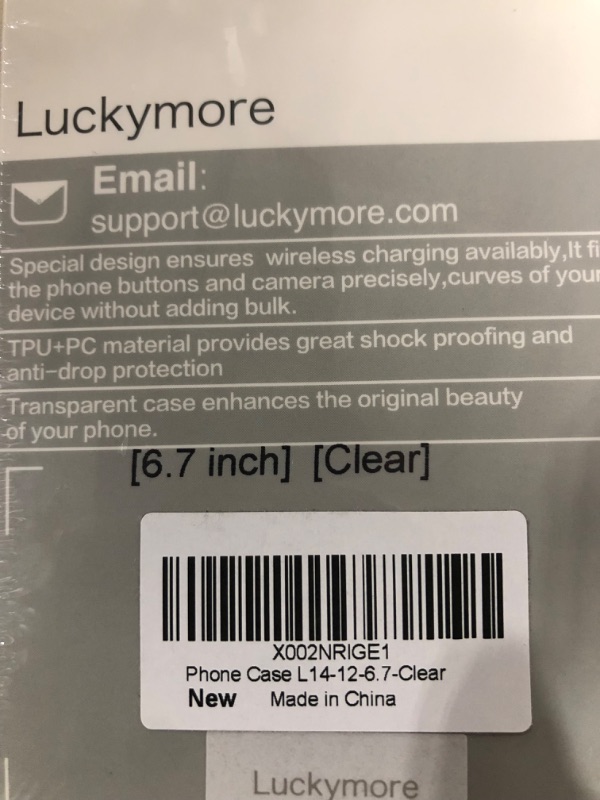 Photo 2 of Luckymore Compatible with iPhone 12 Pro Max Case, Clear Case for iPhone Pro Max 6.7 Inch 2020