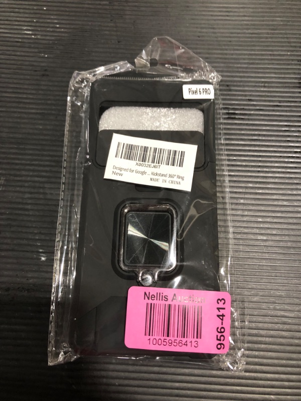 Photo 1 of Designed for Google Pixel 6 Pro Case (2021) - Black,Wallet Case,Camera Protection,with Card Holder Slot with Stand Kickstand 360° Ring