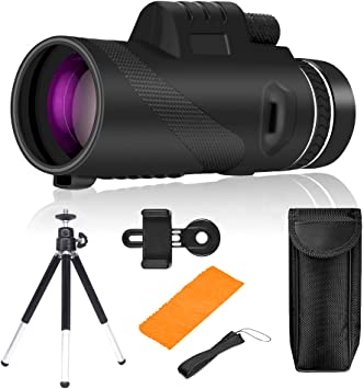 Photo 1 of  Monocular Telescope with Smartphone Holder & Tripod 40X60 High Definition Handheld