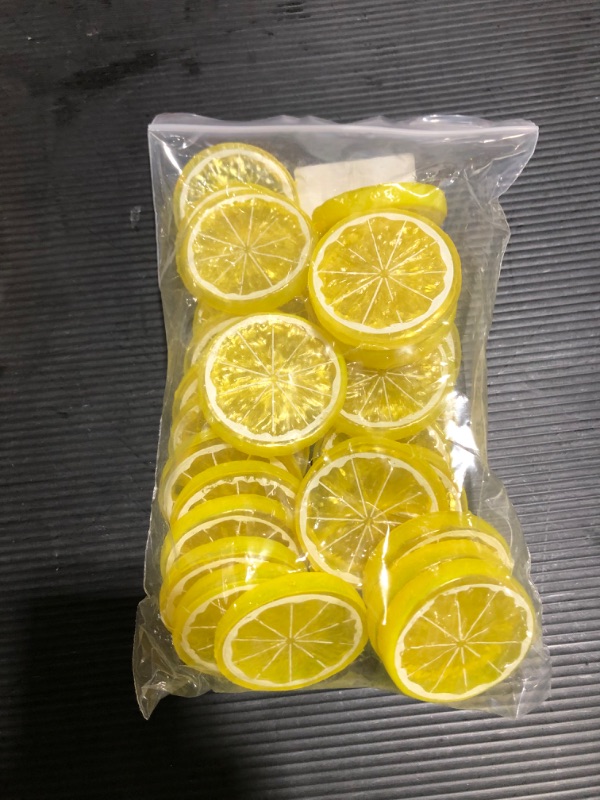 Photo 2 of 30 pieces of artificial yellow lemons for decoration