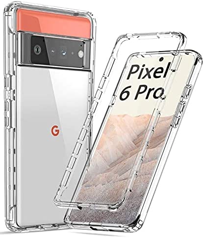 Photo 1 of LeYi for Pixel 6 Pro Case (Not Fit Pixel 6), Google Pixel 6 Pro Case, Full-Body Shockproof Bumper Soft Clear Protective Phone Case for Pixel 6 Pro, Clear