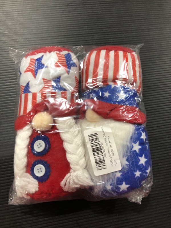Photo 3 of 4th of July Gnomes Decorations 2 Pcs Patriotic Gnome for Home Handmade Plush Doll Gifts 