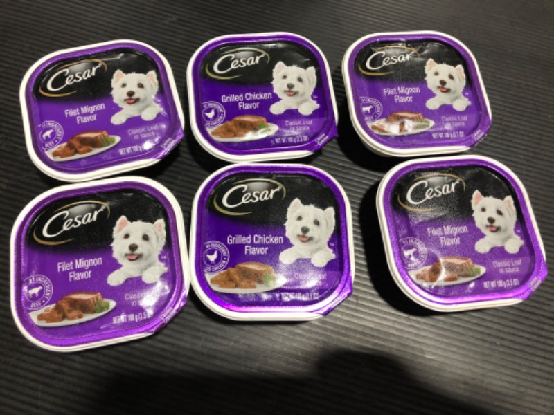 Photo 4 of (6) Cesar Canine Cuisine Filet Mignon Flavor Dog Food Trays, 3.5 Oz Best By 01/17/2023