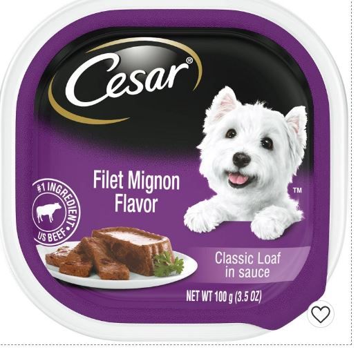 Photo 1 of (6) Cesar Canine Cuisine Filet Mignon Flavor Dog Food Trays, 3.5 Oz Best By 01/17/2023