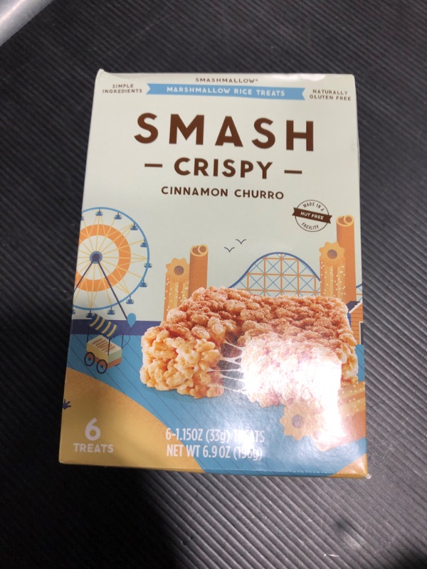 Photo 2 of (6 Pack) Smashmallow Marshmallow Rice Treats Smashcrispy Cinnamon Churro, 1.15 Oz