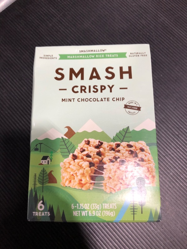 Photo 2 of  6 Pack Smashmallow Marshmallow Rice Treats Smashcrispy Mint Chocolate Chip, 1.15 Oz