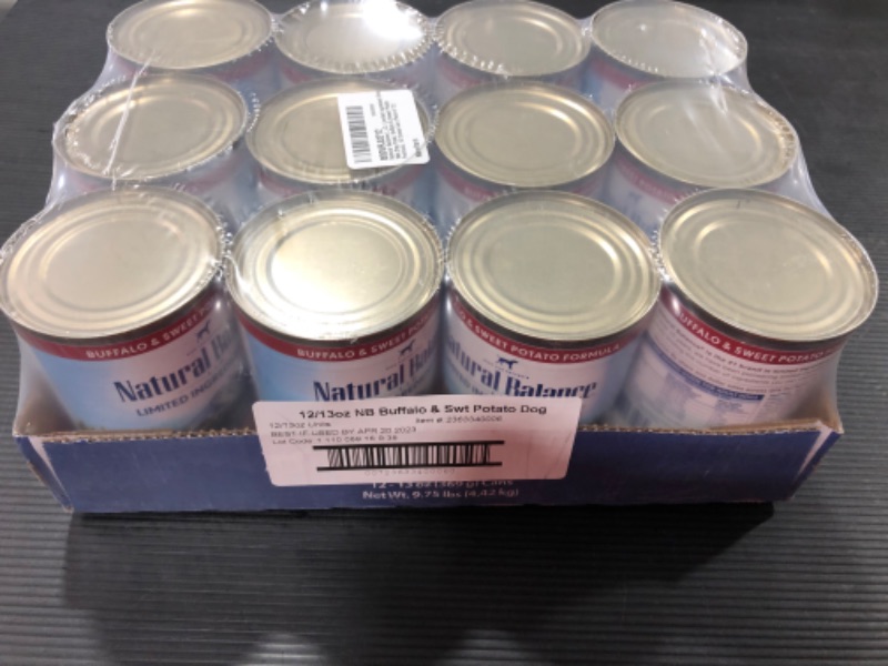 Photo 2 of [12 pAck] Natural Balance Limited Ingredient Diet Adult Grain-Free Canned Dog Food [Bison & Sweet Potato]