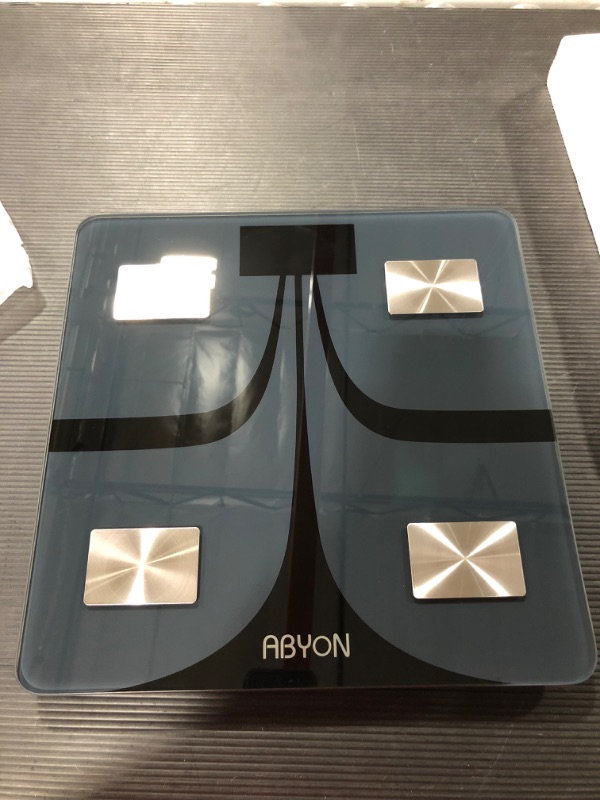 Photo 3 of Abyon Bluetooth Smart Scales Digital Weight and Body Fat Bathroom Scale- in -Depth 13 Body Composition Analyzer with iOS and Android APP - Perfect for Health Management or Fitness Journey