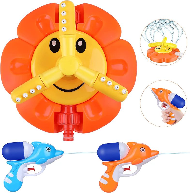 Photo 1 of Gemeer Outdoor Water Sprinkler for Kid, Kids Water Sprinkler with Rotating Spray Nozzles