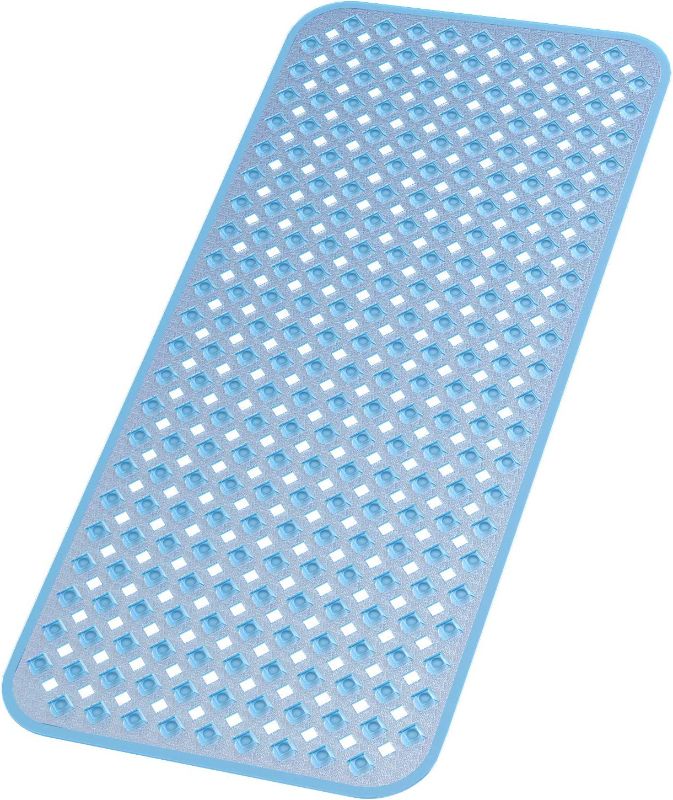 Photo 1 of XIYUNTE Bathtub Mats Non Slip - 35 x 16inches Bath tub Mat with Suction Cups, Anti Slip Rubber Shower Mats