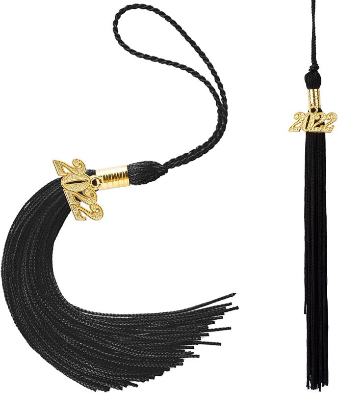 Photo 1 of 2PCS 2022 Tassel Graduation, Graduation Cap Tassel Charm [Black]