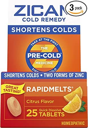 Photo 1 of Zicam Cold Remedy Rapidmelts Citrus Flavor 25 tabs