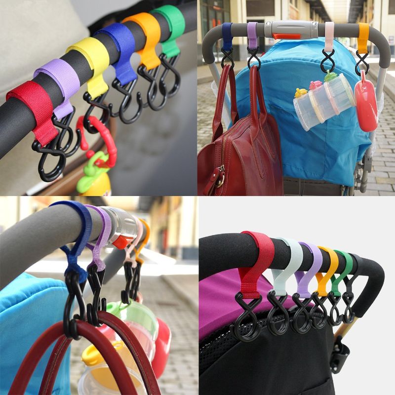 Photo 1 of APURSUE 12 Pack Stroller Hooks Baby Stroller Accessories [Black]