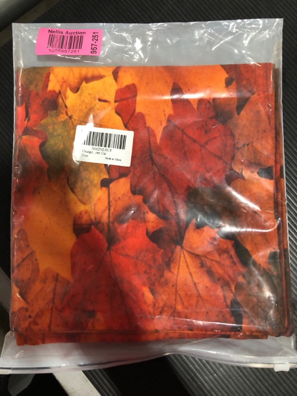 Photo 2 of 17"x17" square pillo case w/ fall leaves design- 2 pillowcases