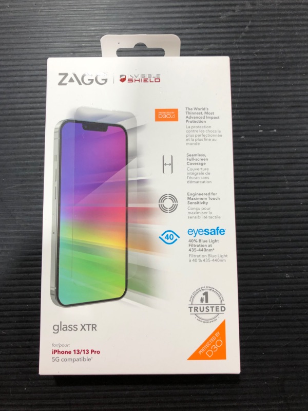 Photo 4 of InvisibleShield by ZAGG Glass Elite+ Gamer's Edition Screen Protector for iPhone 13/13 Pro