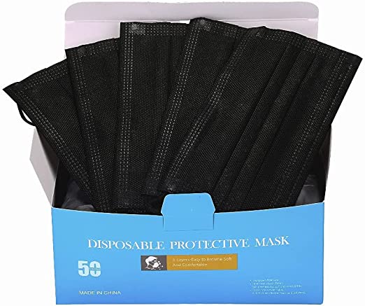 Photo 1 of Disposable Face Mask 50 Pack 3 Ply Protective Mouth Cover