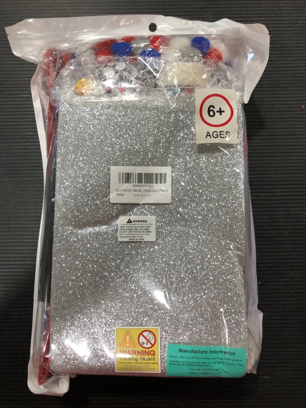 Photo 3 of Bulk Patriotic Red White Blue Craft Supplies Assortment EVA Foam Sheets Glitter Craft 