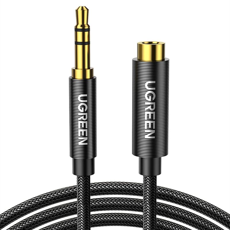 Photo 1 of UGREEN Headphone Extension Cable Nylon Braided Male to Female 3.5mm Extension Cable [6ft]