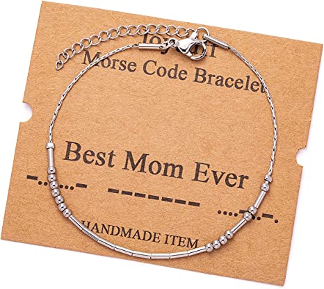 Photo 1 of Morse Code Bracelets for Women- Best Mom Ever