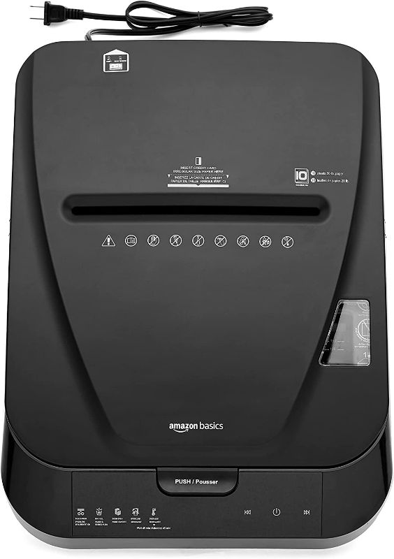 Photo 2 of Amazon Basics 150-Sheet Autofeed Micro-Cut Paper Shredder
