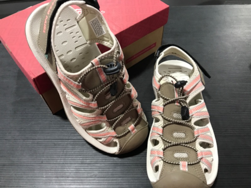 Photo 4 of [Size 8.5] DREAM PAIRS Women's 160912-W Adventurous Summer Outdoor Sandals [Brown/Watermelon/Red]