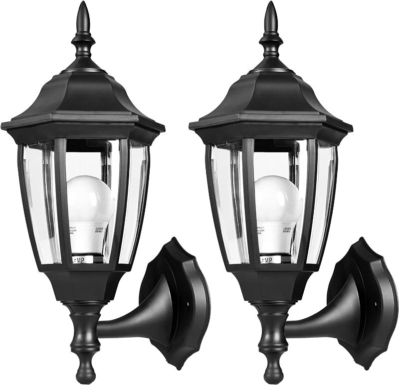 Photo 1 of [2 Pack] EMART Outdoor Porch Light LED Exterior Wall Light Fixtures