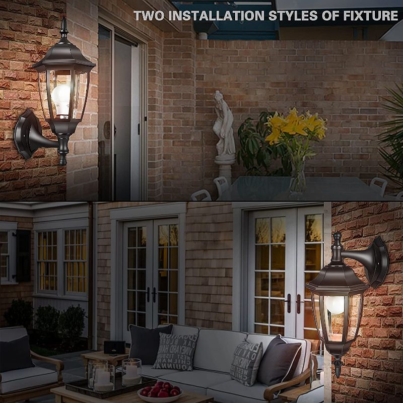 Photo 2 of [2 Pack] EMART Outdoor Porch Light LED Exterior Wall Light Fixtures