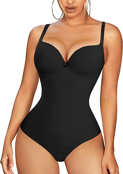 Photo 1 of [Size XL] Irisnaya Smooth Shapewear Bodysuit Waist Trainer for Women Tummy Control Seamless Body Shaper with Built In Bra Jumpsuit Tops