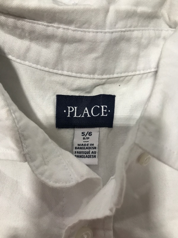 Photo 3 of [Size 5/6] The Children's Place Boys' Long Sleeve Oxford Shirt [White]