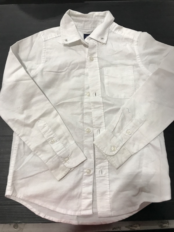 Photo 2 of [Size 5/6] The Children's Place Boys' Long Sleeve Oxford Shirt [White]
