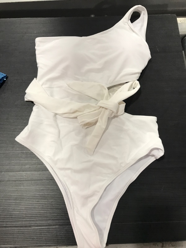 Photo 1 of [Size S] Women's White 1 Piece Swimsuit