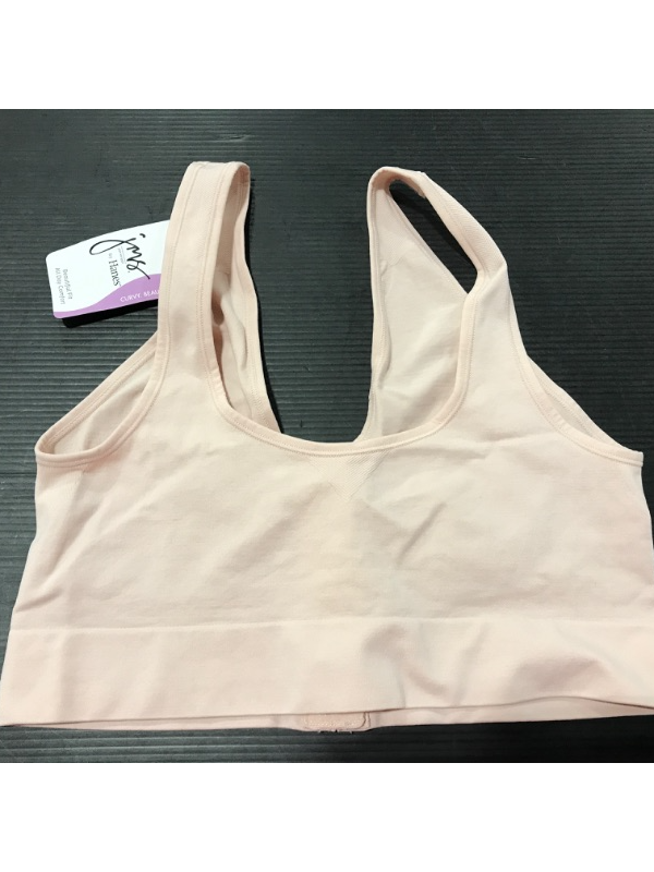 Photo 3 of [Size 1X] Just My Size Pure Comfort Front-Close Wirefree Bra in Sandshell