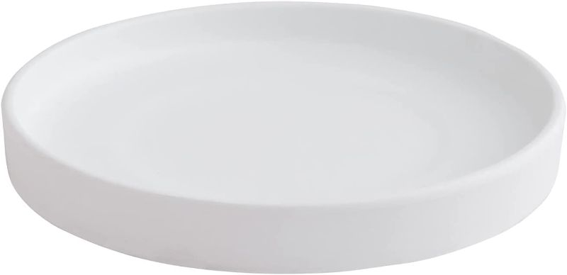 Photo 1 of Ceramic Saucer 9-inch Round Saucer for Planter | (White Matte, 9 inch)