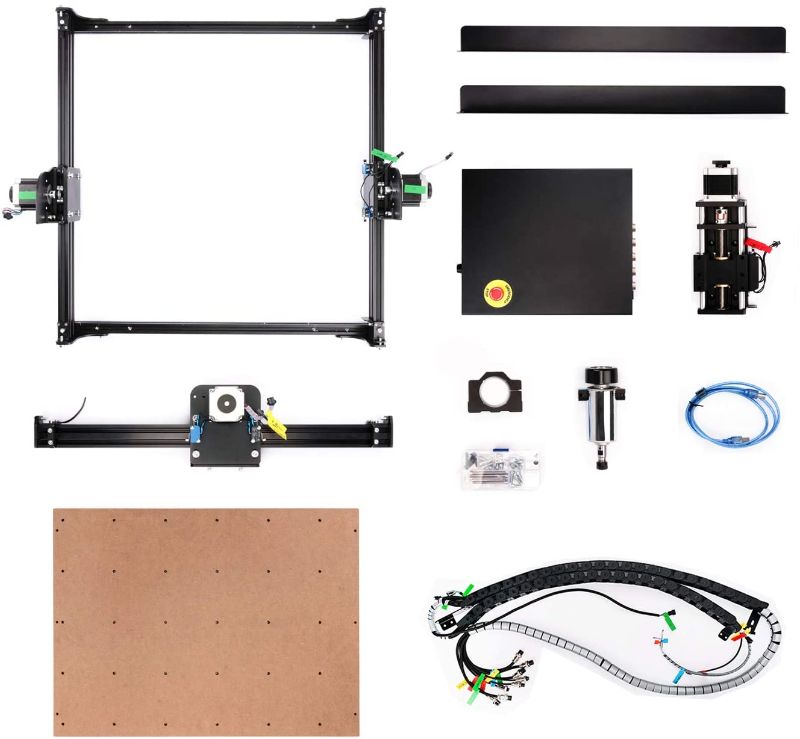 Photo 4 of FoxAlien CNC Router Machine 4040-XE, 300W Spindle 3-Axis Engraving Milling Machine for Wood, Metal, Acrylic, MDF, & Nylon Carving Cutting Arts and Crafts DIY Design