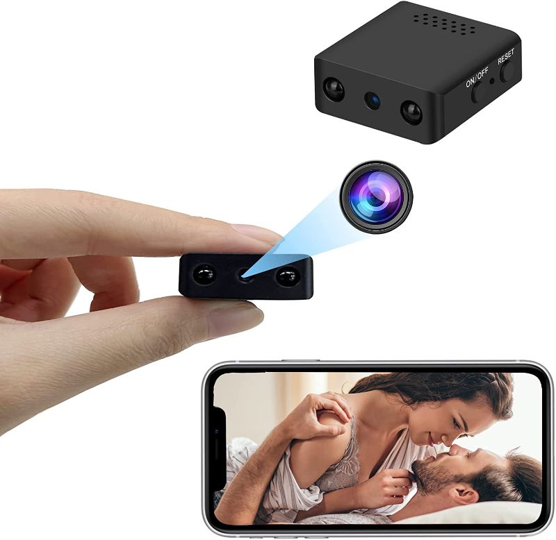 Photo 1 of Chihod WiFi Mini Security Camera, 1080p Smart Indoor Camera, Nanny Cam with Night Vision, Baby Monitor Motion Detection, Phone App, Pet Camera, Black, JC-SXT-RD08