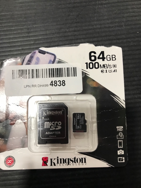 Photo 2 of Kingston Canvas Select Plus 64 GB Class 10/UHS-I (U1) MicroSDXC - 1 Pack - 100 MB/s Read