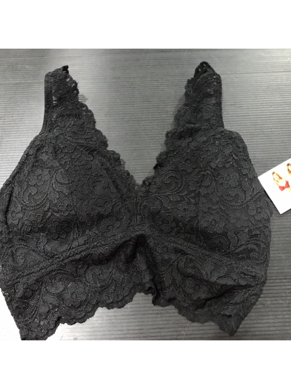 Photo 2 of [Size M] Smart & Sexy Women's Signature Lace Deep V Bralette [Black]