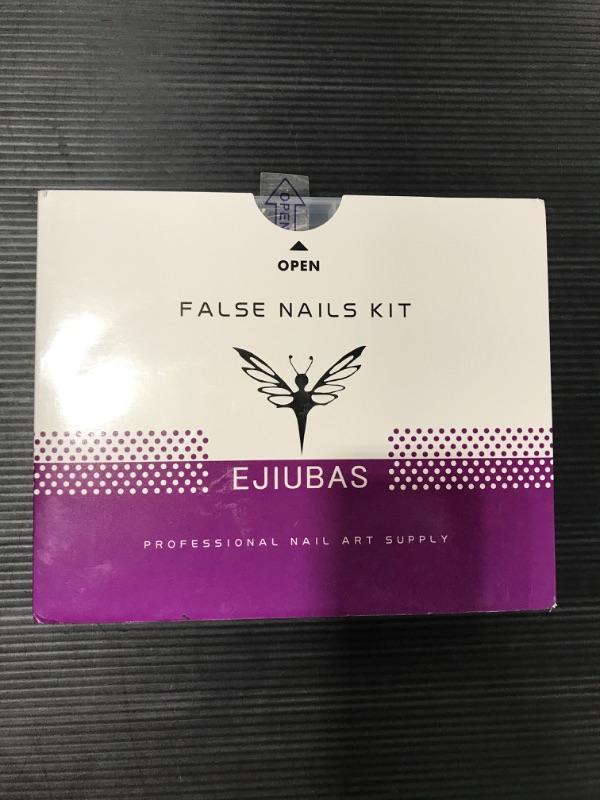 Photo 5 of  Ejiubas False Nails Kit- Coffin Nails Tips Long - Clear Nail Tips Nail Glue 300PCS Acrylic Nail Tips Half Cover