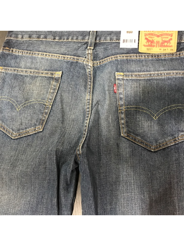Photo 4 of [Size: 34X34] Men's Levi's 527 Slim Bootcut Jeans, [Med Blue]