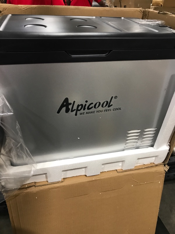 Photo 1 of Alpicool C50 Portable Refrigerator 53 Quart(50 Liter) 12 Volt Car Freezer for Vehicle, Truck, RV, Boat, Mini Fridge Freezer for Travel, Outdoor, Home -12/24V DC and 110-240V AC (Black and Silver)
