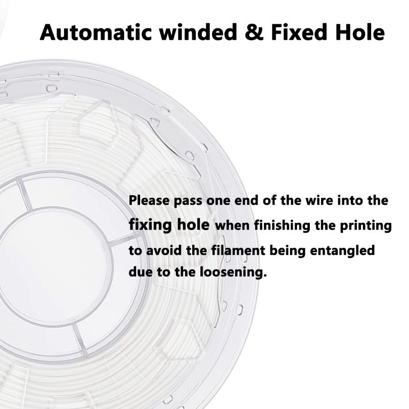 Photo 2 of Comgrow 3D Printer PLA Filament 1KG 1.75mm Spool White Color