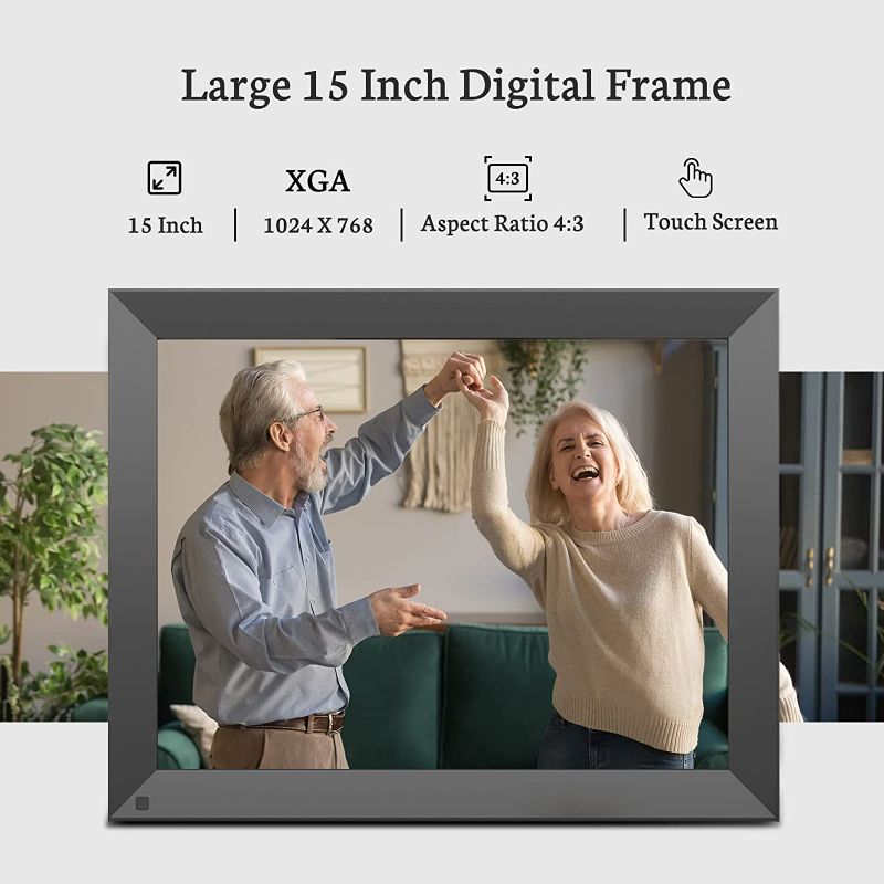 Photo 1 of BSIMB 32GB WiFi Digital Photo Frame 15-Inch, Large Electronic Picture Frame with Touch Screen