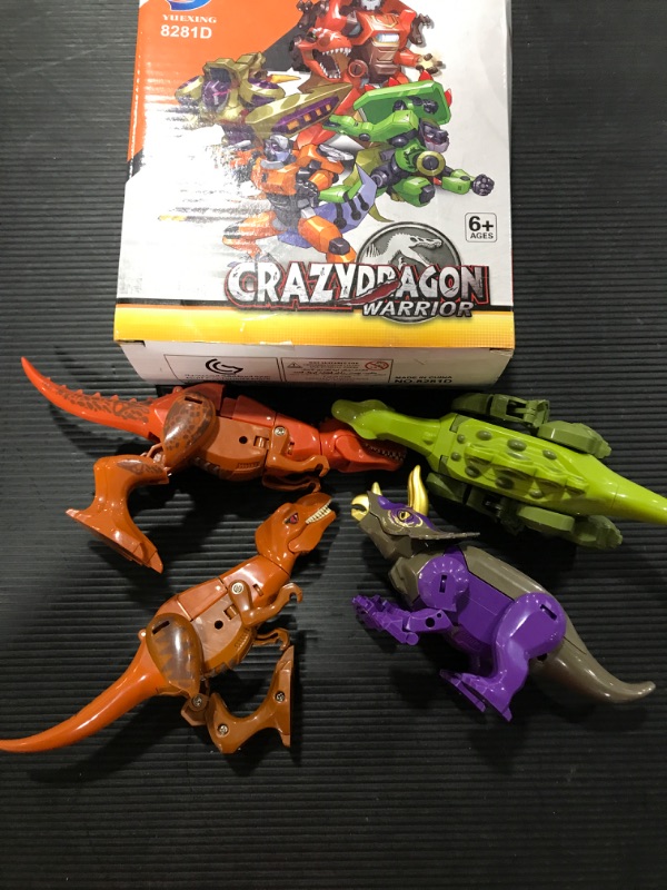 Photo 2 of 4PCS Dinosaur Robot Toys, 2 in 1 Transformed Dinosaurs Krisvie